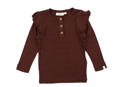 Lil Atelier rum raisin patterned top